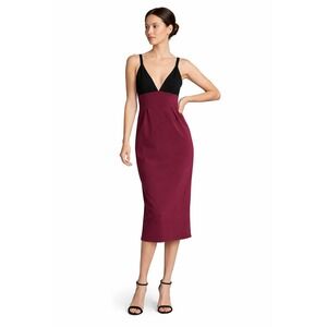 Jill Jill Stuart‎ Midi Dress Black/Pandora Quiet Luxury Chic Cocktail Size 14